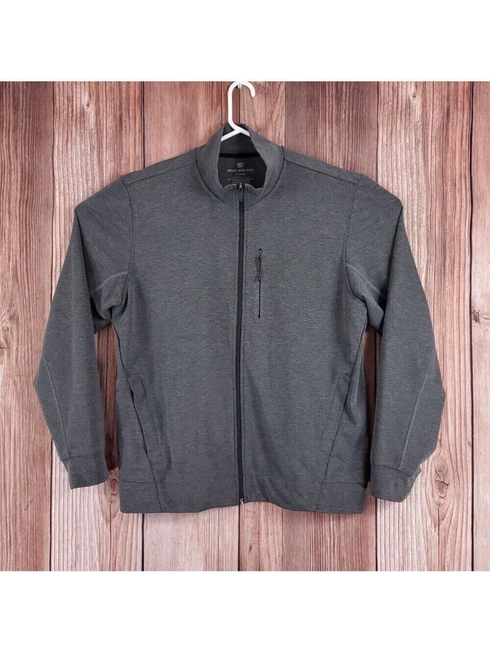 Mack Weldon Mens Size XL Atlas Full Zip Jacket Gray Athleisure Performance